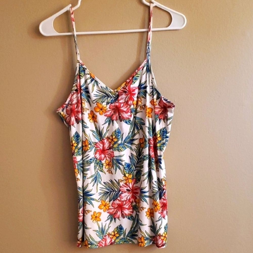 No Boundaries Tropical Floral Camisole Tank Top